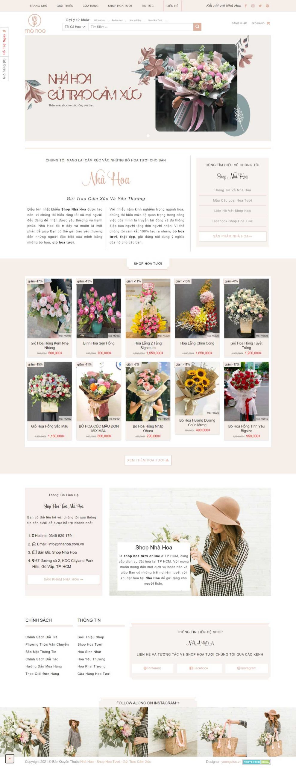 Website shop hoa tươi