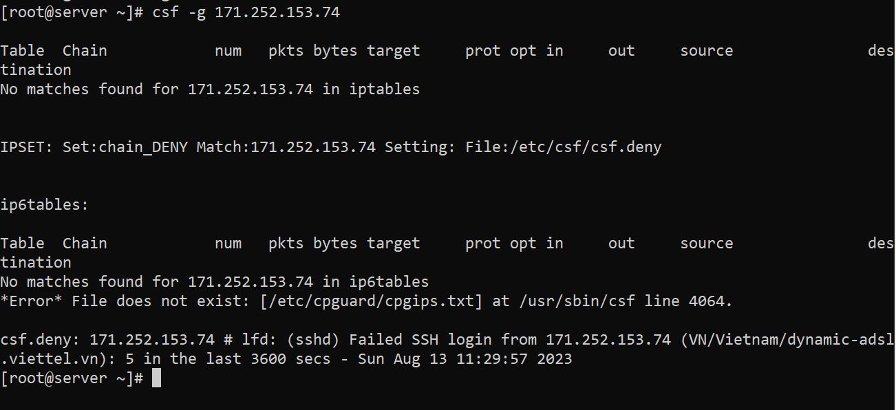 Hướng Dẫn Gỡ Ip Đang Bị Block Trên Server Ssh